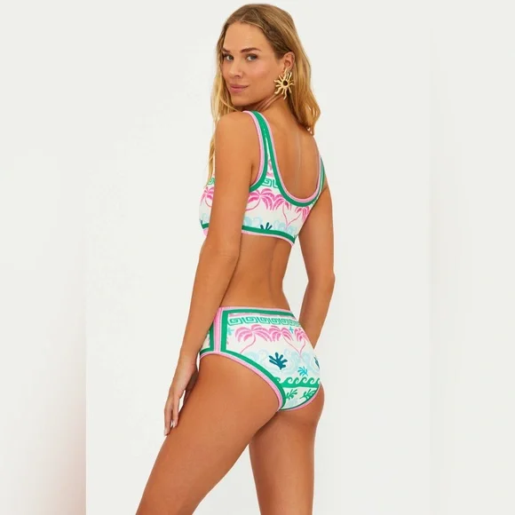 BEACH RIOT Francis Top Tropical Palm, Size Small, $98 - Picture 8 of 12